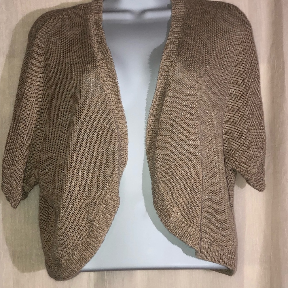 Women's Tan Shrug size L by Croft &Barrpw